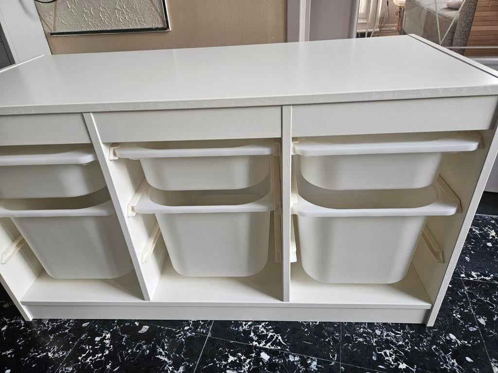 Trofast opbergkast ikea wit met witte bakjes, Enlèvement