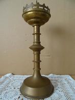 Chandelier gothique ancien chandelier d'église 34cm 1850, Antiquités & Art, Enlèvement ou Envoi, Cuivre ou Bronze