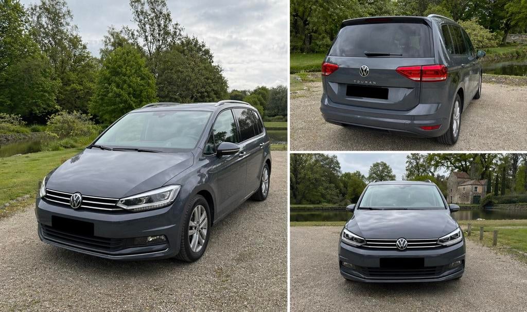 VW Touran 7 places - boite auto - 19502 KM, Autos, Phares entièrement LED, Argent ou Gris, 110 kW, Entreprise