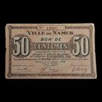 Bankbiljet N.G / België, Namen / 50 Centiemen / WW1 / 1918, Postzegels en Munten, Ophalen of Verzenden, Los biljet