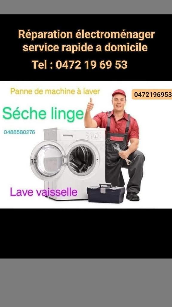 Panne électroménager tel 0472196953, Enlèvement ou Envoi