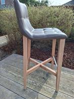 Barstoel hout bruin 4 stuks zeer goed zitcomfort, als nieuw, Avec repose-pieds, 4 tabourets, Comme neuf, Enlèvement