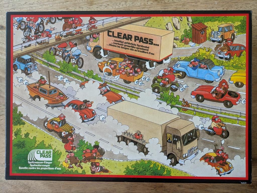 Vintage cartoon puzzel spatwatervanger (1982), Enlèvement ou Envoi, 500 à 1500 pièces, Puzzle