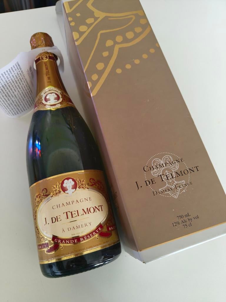 Champagne J. de Telmont, Collections, Vins, Neuf, Enlèvement ou Envoi, Pleine, Champagne