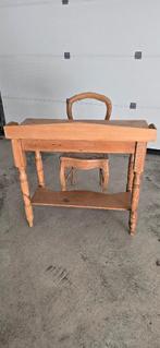 Charmante table et chaise de lavabo en pin, style campagnard, Enlèvement