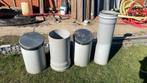 Te koop 4stukken pvc buis dia 300-400 + deksels, Ophalen, PVC, Zo goed als nieuw, Minder dan 2 meter