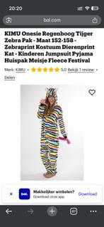 KIMU Onesie Regenboog Tijger Zebra Pak - Maat S-M, Kleding | Dames, Ophalen, Nieuw, Maat 36 (S)