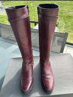 Bottes hautes taille 38 en cuir bordeaux, Vêtements | Femmes, Enlèvement ou Envoi, Porté, Bottes hautes