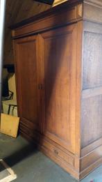 Klassieke eikenhouten kledingkast, Ophalen, Gebruikt, Eikenhout