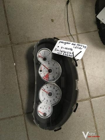 peugeot 206 1.6 16v '03 tllerklok / unit wit beschikbaar voor biedingen