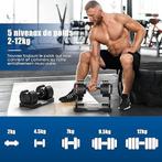 Set van 2 verstelbare halters | tot 12kg | GRATIS LEVERING, Neuf, -, Envoi, -