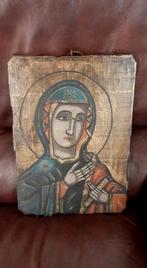 Ancienne icône religieuse ancienne de Marie, Enlèvement ou Envoi