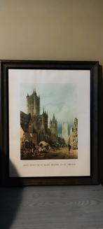 Oude gravure Gent ets 50€, Antiek en Kunst, Ophalen