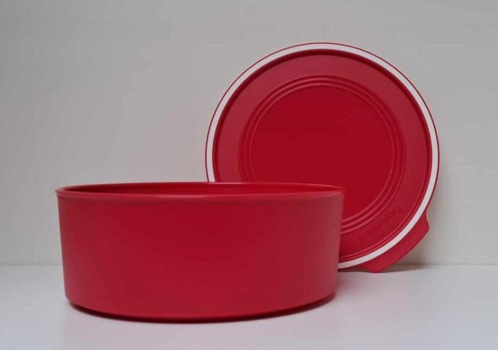 Tupperware™ « Optimum - ClickPlus rond » 1,5 liter - rood, Huis en Inrichting, Keuken | Tupperware, Nieuw, Bus of Trommel, Wit