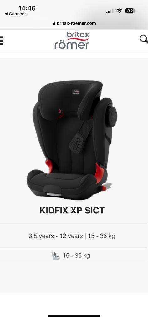 2 kinder autostoelen Römer KidFix XP Sict, Kinderen en Baby's, Autostoeltjes, Gebruikt, Romer, 15 t/m 36 kg, Isofix, Verstelbare rugleuning