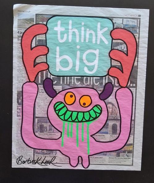 Origineel kunstwerk van Bortusk Leer – “Think Big” (2023), Antiek en Kunst, Kunst | Schilderijen | Modern, Ophalen