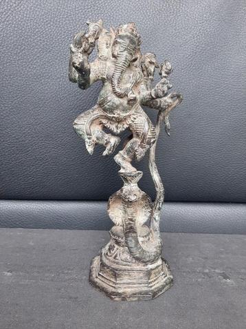 Bronzen Ganesh/Ganapati danst op cobra Naga/Azië/India beschikbaar voor biedingen