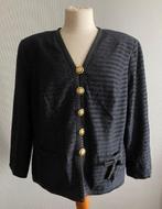 Zwarte vintage blazer Sautter maat 46, Kleding | Dames, Jasje, Vintage, Zo goed als nieuw, Maat 46/48 (XL) of groter