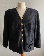 Zwarte vintage blazer Sautter maat 46, Kleding | Dames, Verzenden, Zwart, Maat 46/48 (XL) of groter, Zo goed als nieuw