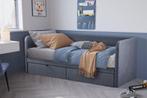 UC Zetelbed NIEUW grijs stof +lattenbodem +Gratis Levering +, Ophalen of Verzenden, Nieuw