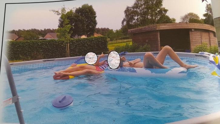 Intex zwembad diameter 4.5m, stalen frame en diverse toebeho, Tuin en Terras, Zwembaden, Gebruikt, Opzetzwembad, 80 tot 120 cm