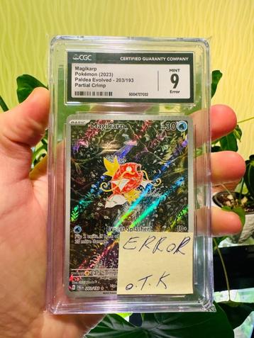 Magikarp paldea evolved crimped error cgc 9  beschikbaar voor biedingen