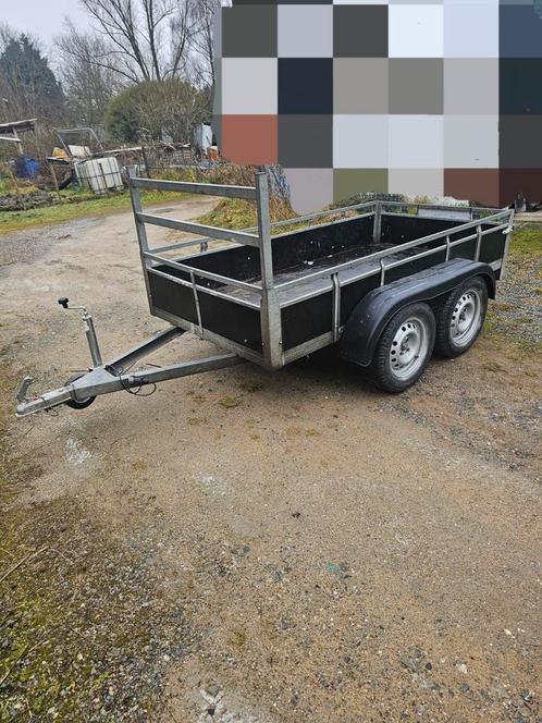 Remorque double essieux 2m57 sur 1m32 Entièrement rénovée, Auto diversen, Aanhangers en Bagagewagens, Zo goed als nieuw, Ophalen