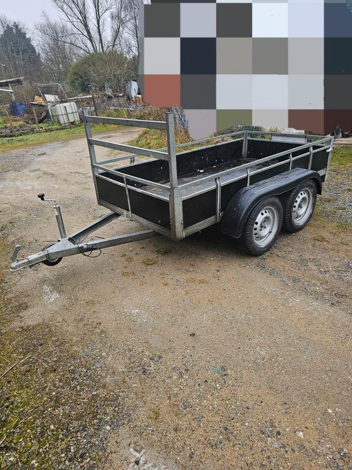 Remorque double essieux 2m57 sur 1m32 Entièrement rénovée, Autos : Divers, Remorques, Comme neuf, Enlèvement