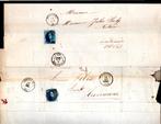 België 7 brieven met ongetande medaillon, Met envelop, Verzenden, Koninklijk huis, Frankeerzegel