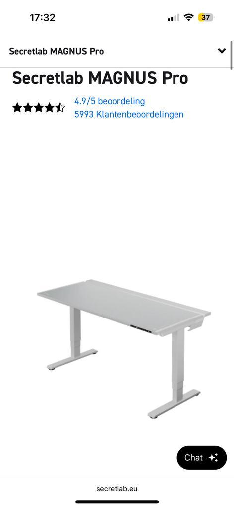 Secretlab Magnus Pro Complete Set Nieuw!, Huis en Inrichting, Bureaus, Zo goed als nieuw, Bureau, Ophalen