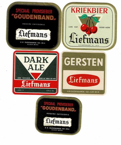 Oude bieretiketten van "LIEFMANS", Verzamelen, Biermerken, Nieuw, Overige typen, Overige merken, Verzenden