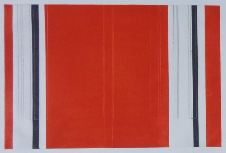 LUC PEIRE / GEOMETRISCHE ABSTRACTIE / KLEURETS / 57x76cm SIG, Antiek en Kunst, Kunst | Litho's en Zeefdrukken, Ophalen of Verzenden