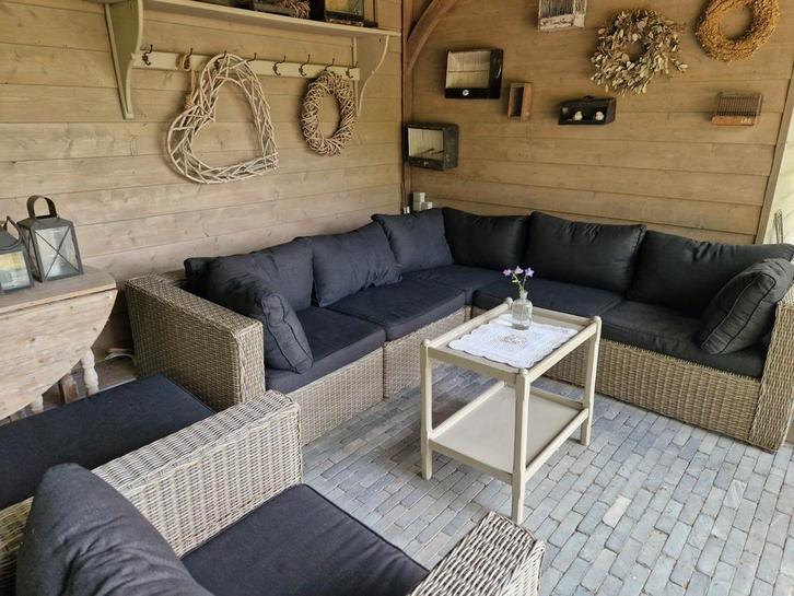 Loungeset tuinmeubelen tuinset, Tuin en Terras, Tuinsets en Loungesets, Gebruikt, Loungeset, Wicker, Ophalen