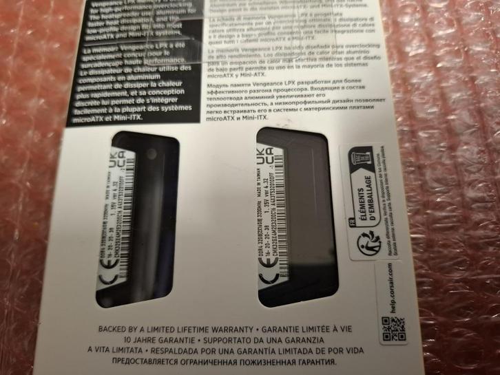 32gb DDR4 3200/CL16 Corsair Vengeance LPX, nieuw & sealed, Computers en Software, RAM geheugen, Nieuw, Desktop, 32 GB, DDR4, Ophalen of Verzenden