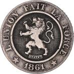 Munt, België, Leopold I, 10 Centiem, 1861, ZF, Cupro-, Postzegels en Munten, Munten | België, Ophalen, Losse munt