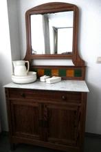 antieke commode met spiegel in pitch-pine , Ophalen