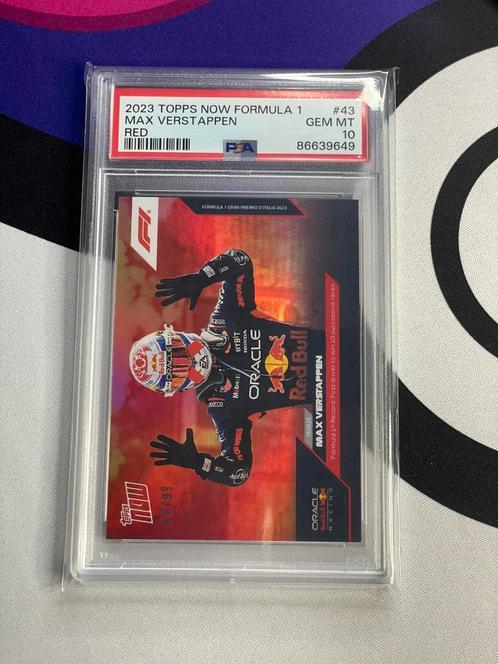 Max Verstappen Topps Now Red F1 Record PSA 10, Hobby en Vrije tijd, Verzamelkaartspellen | Overige, Nieuw, Ophalen of Verzenden