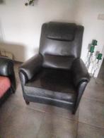 Half stof half lederen zetels salon ,bench, Huis en Inrichting, Zetels | Zetels, Ophalen of Verzenden, Zo goed als nieuw, Stof