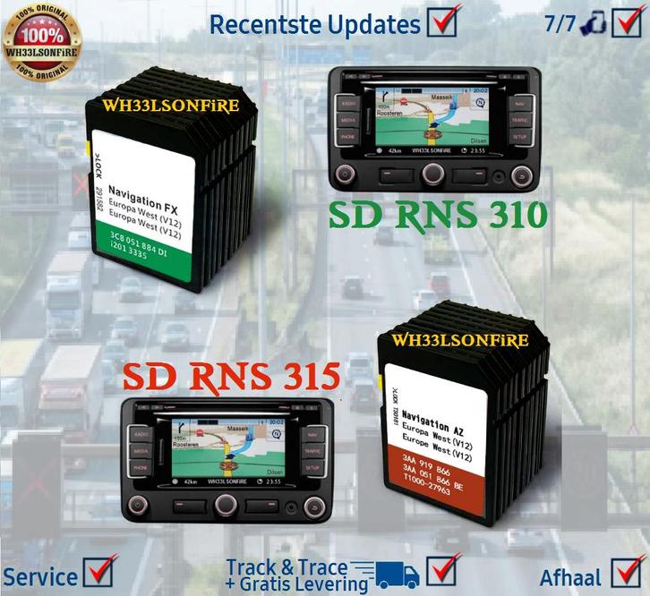 RNS 310 V12 West - 315 V12 West sd kaart, Computers en Software, Navigatiesoftware, Update, Ophalen of Verzenden