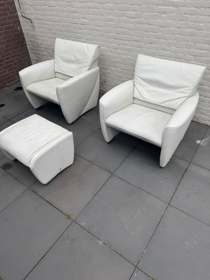 Jori Corbo Fauteuils 2 stuks en een Hocker, Huis en Inrichting, Zetels | Zetels en Chaises Longues, Zo goed als nieuw, Eenpersoons