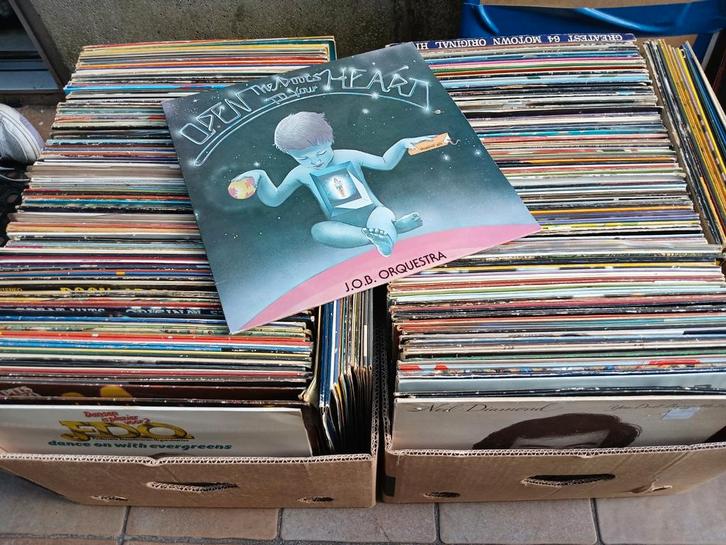 Lot +/- 300 vinyl platen, Cd's en Dvd's, Vinyl | Pop, Gebruikt, Ophalen