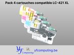 Pack 4 cartouches compatible LC-421 XL, Informatique & Logiciels, Fournitures d'imprimante, Enlèvement ou Envoi, Neuf, Cartridge