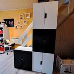 Volledige Ikea slaapkamer: kasten, bed en bureau., Huis en Inrichting, Slaapkamer | Complete slaapkamers, Ophalen, Gebruikt