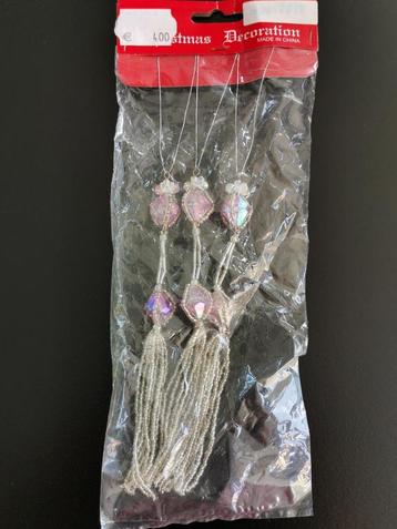 pendentifs de décoration de Noël en rose et perle, Enlèvement ou Envoi, Neuf
