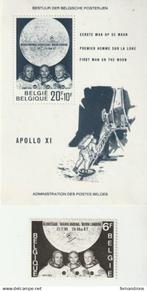 BELGIQUE BELGIE TIMBRES PREMIER ALUNISSAGE APOLLO XI 1969 BL, Postzegels en Munten, Ruimtevaart, Frankeerzegel, Ophalen of Verzenden