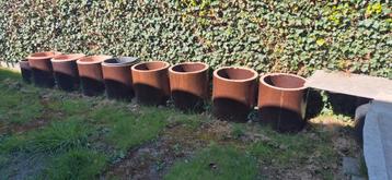 8 bruine gresbuizen - hebben planten in gestaan, Enlèvement, Utilisé