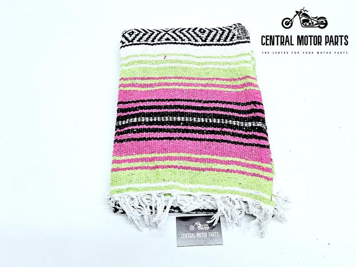 Mexicaanse Pink appel groen en wit Deken, Motoren, Onderdelen | Harley-Davidson, Nieuw, Ophalen of Verzenden