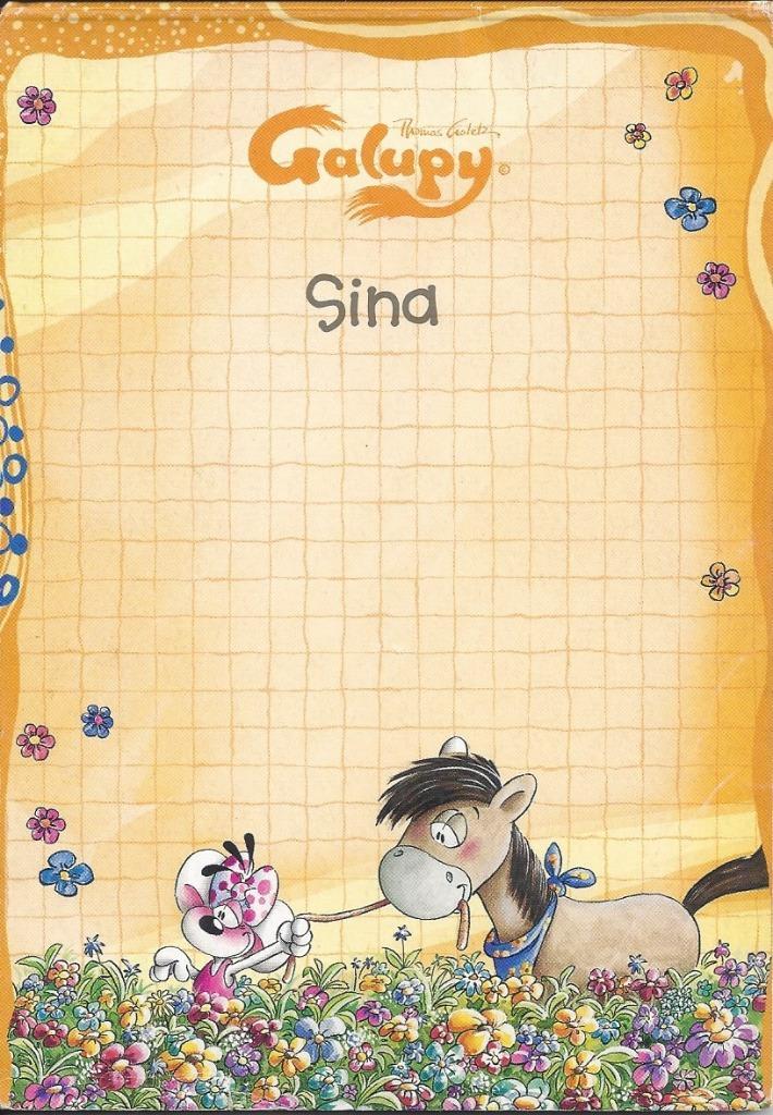 Galupy restblok Sina – Generatie 13 met 20 blaadjes., Verzamelen, Diddl, Nieuw, Papier, Kaart of Schrift, Galupy, Ophalen of Verzenden