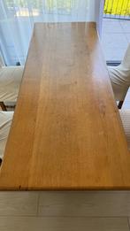 Houten tafel met 6 stoelen, Huis en Inrichting, Ophalen, Hand made, 200 cm of meer, 50 tot 100 cm