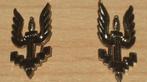 Set schouderkentekens zilverkleurig - 1ste Para, Verzamelen, Militaria | Algemeen, Ophalen of Verzenden, Landmacht, Embleem of Badge